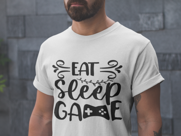EAT SLEEP GAME gaming tshirt for sale by dream esports india best gaming merchandise