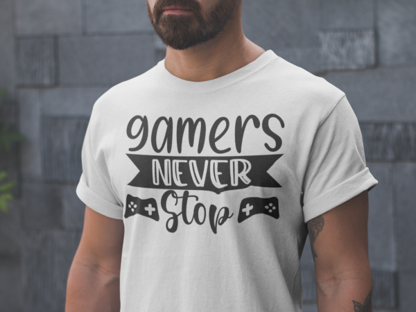 Gamers Never Stop gaming tshirt for sale dream esports
